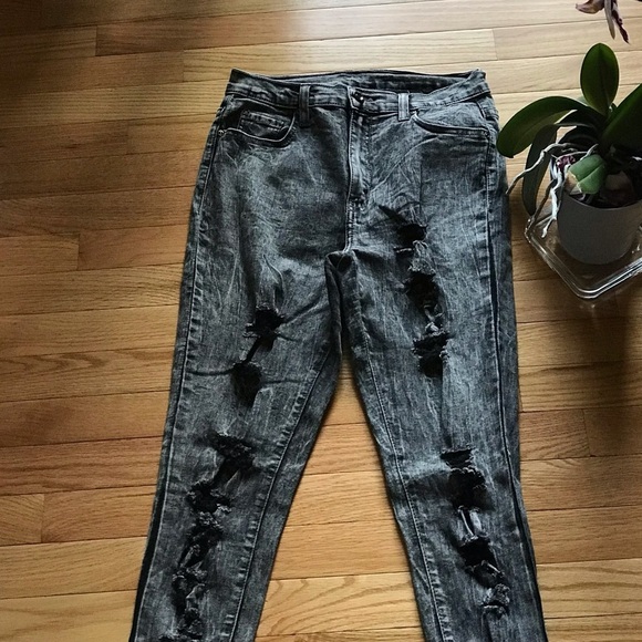 ♦️ Sz 9 | by Windsor | Black Ripped Super Skinny Bleu Jeans 🔥 - Picture 4 of 10